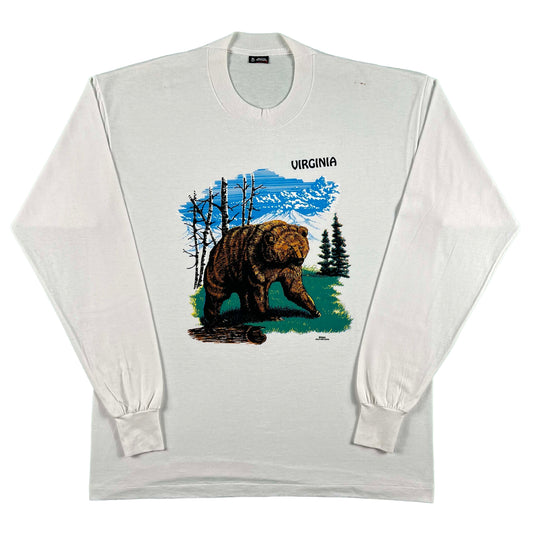 80s Virginia Bear Long Sleeve Tee- XL