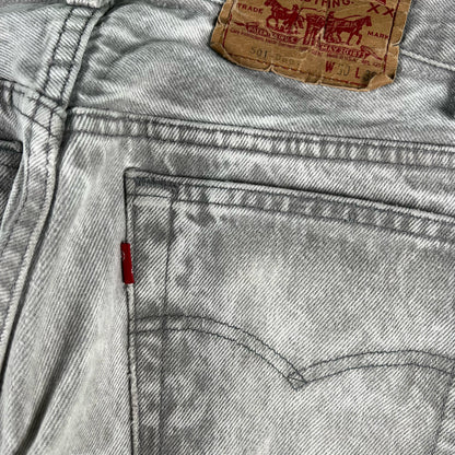 80s Levi's 501 Sun Dyed Grey Denim- 29x31