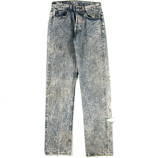 80s Levi's 501 Acid Wash Bitten Denim- 27x32