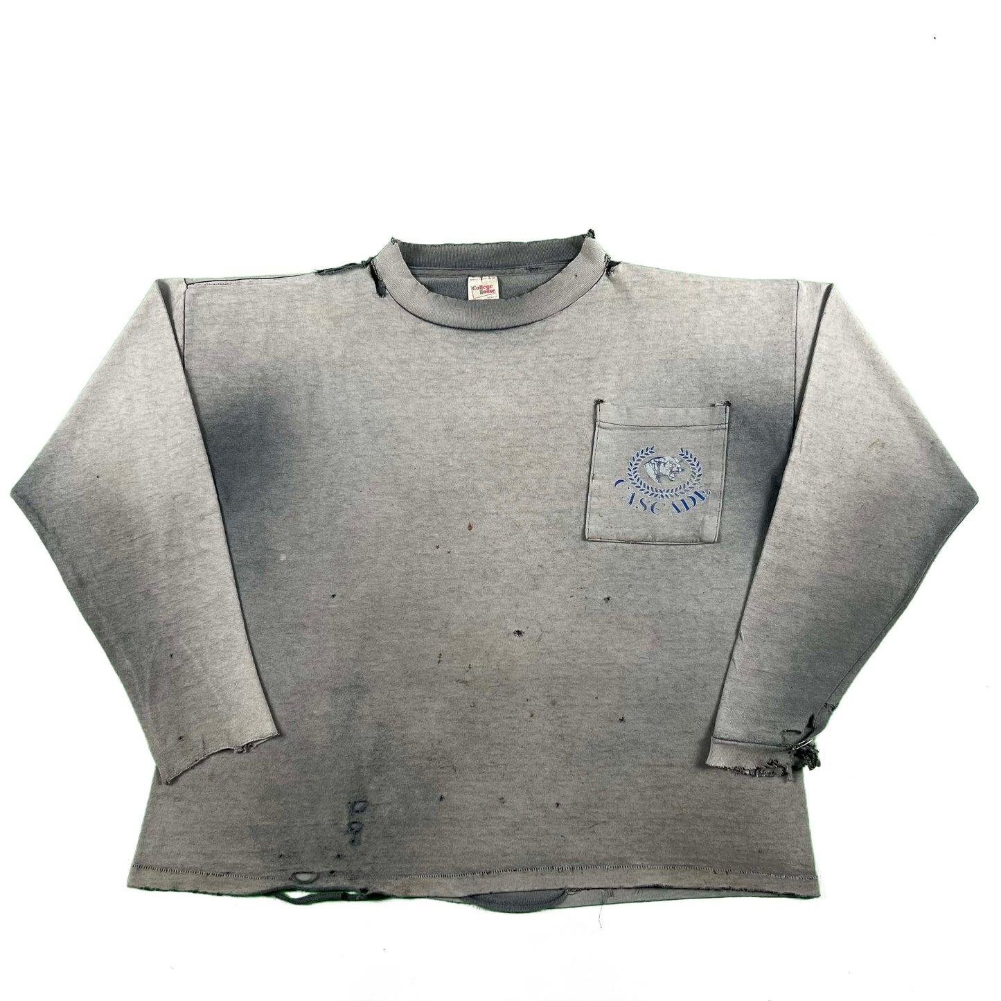 90s Thrashed & Faded to Perfection Long Sleeve Panthers Tee- L