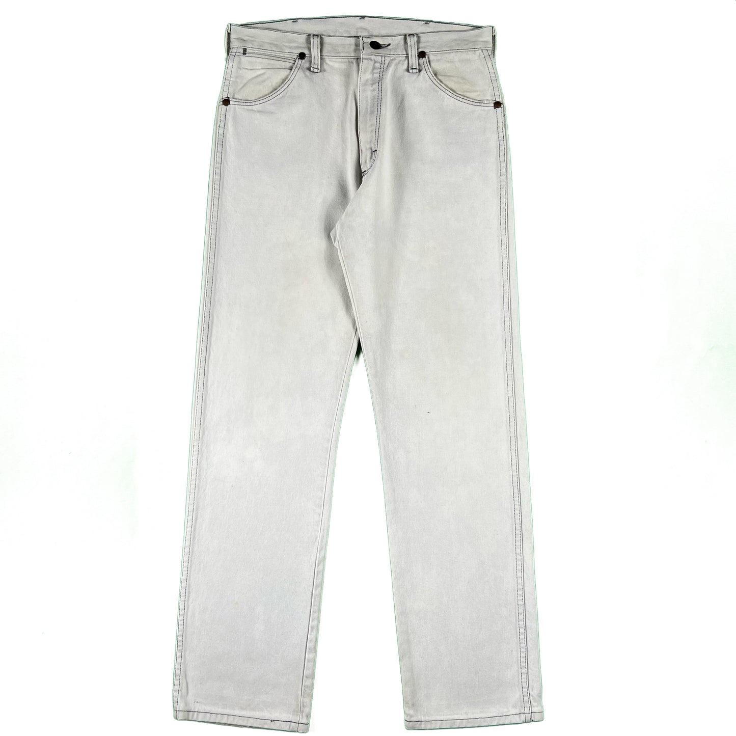 80s Wrangler Over Dyed White/Grey Denim- 31x30.5