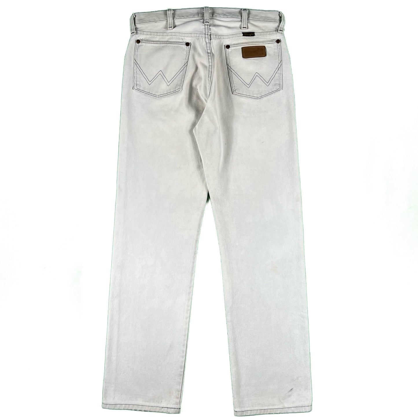 80s Wrangler Over Dyed White/Grey Denim- 31x30.5