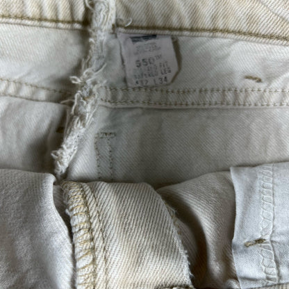 90s Levi's Orange Tab Creamy Tan 550 Denim- 28x29