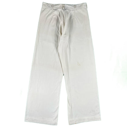 40s White USN Bell Bottom Sailor Pants- 31x29