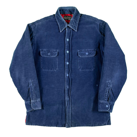 80s Sears Quilt Lined Cord Shacket- M