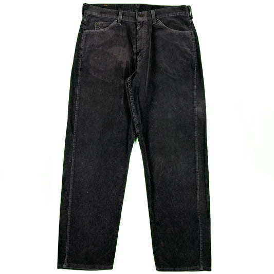 90s Levi's 565 Black/Brown Baggy Corduroy Pants- 34x32