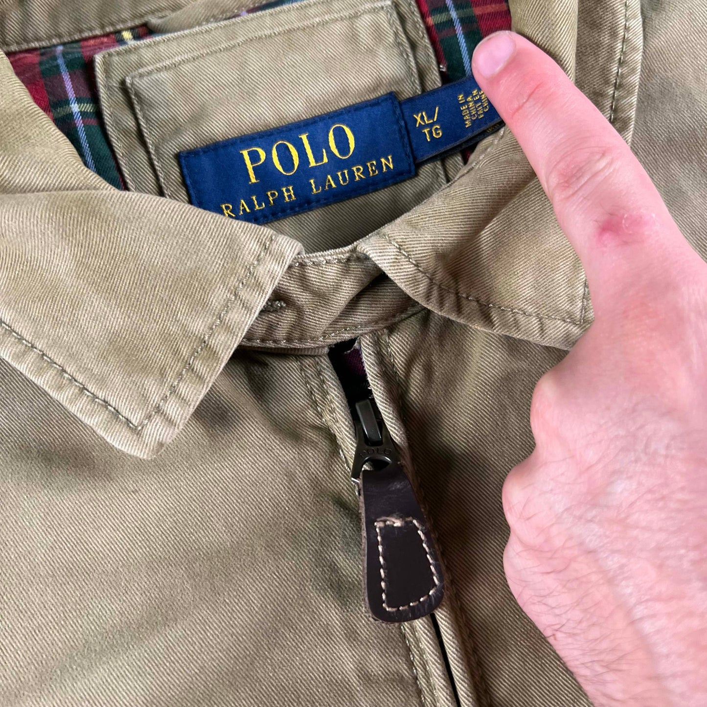 Polo Ralph Lauren Plaid Lined Harrington Jacket- XL