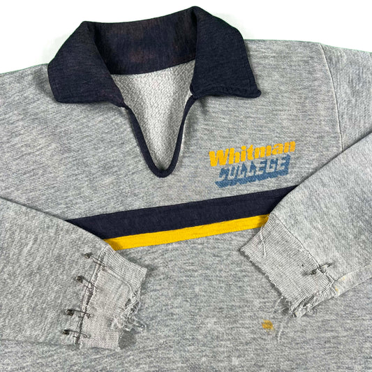 70s Nicely Thrashed Whitman College Sweatshirt- S