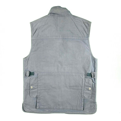 80s Sun Faded Blue Banana Republic Utility Vest- XS