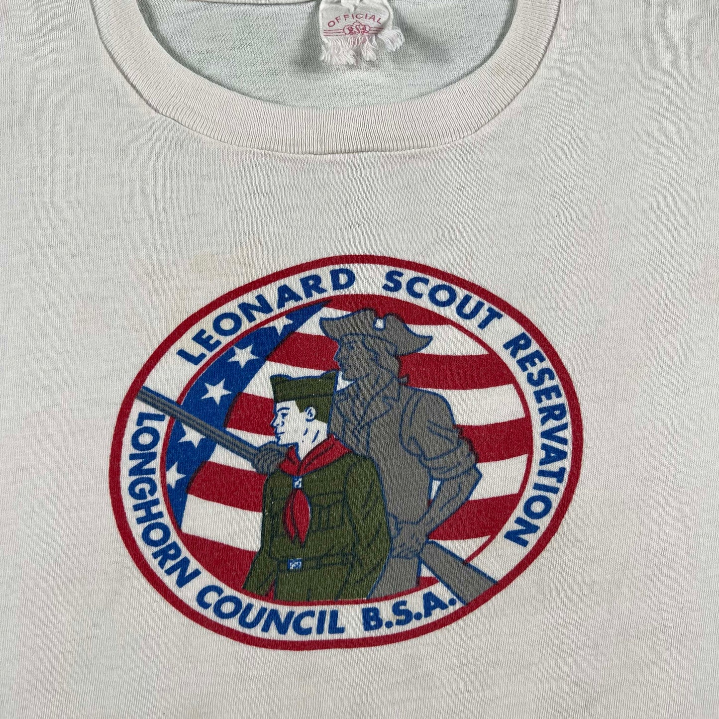 50s Boy Scouts Longhorn Council Crop Tee- XS