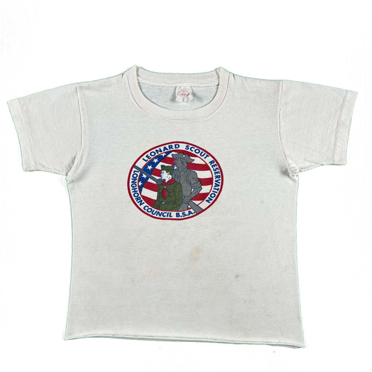 50s Boy Scouts Longhorn Council Crop Tee- XS