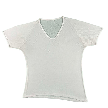 80s White Mesh Tee- M