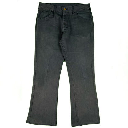 70s Lee Faded Navy Cotton Flared Pants- 31x28.5