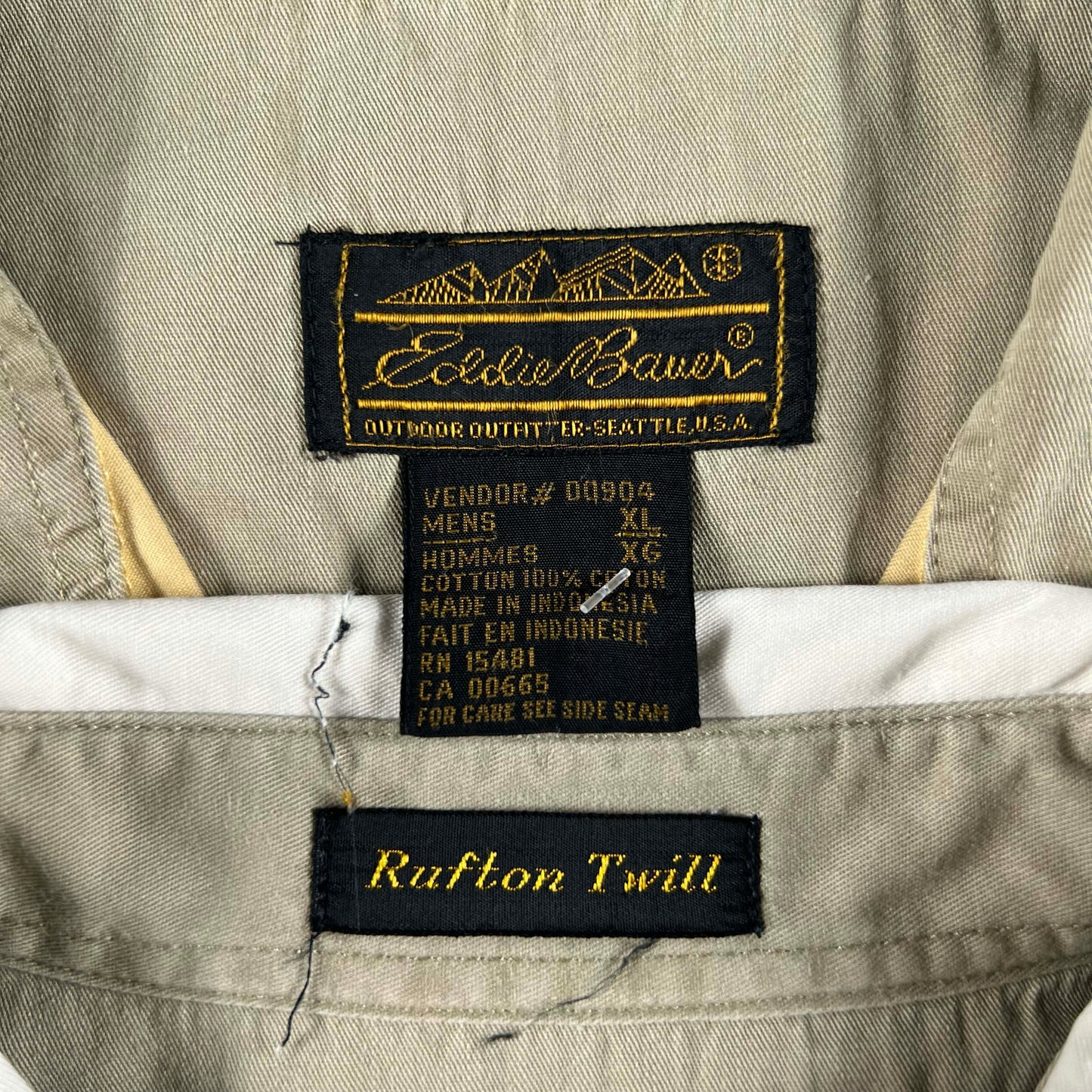 Vintage Eddie Bauer 100% Cotton 'Rufton Twill' Shirts- SELECT SHIRT
