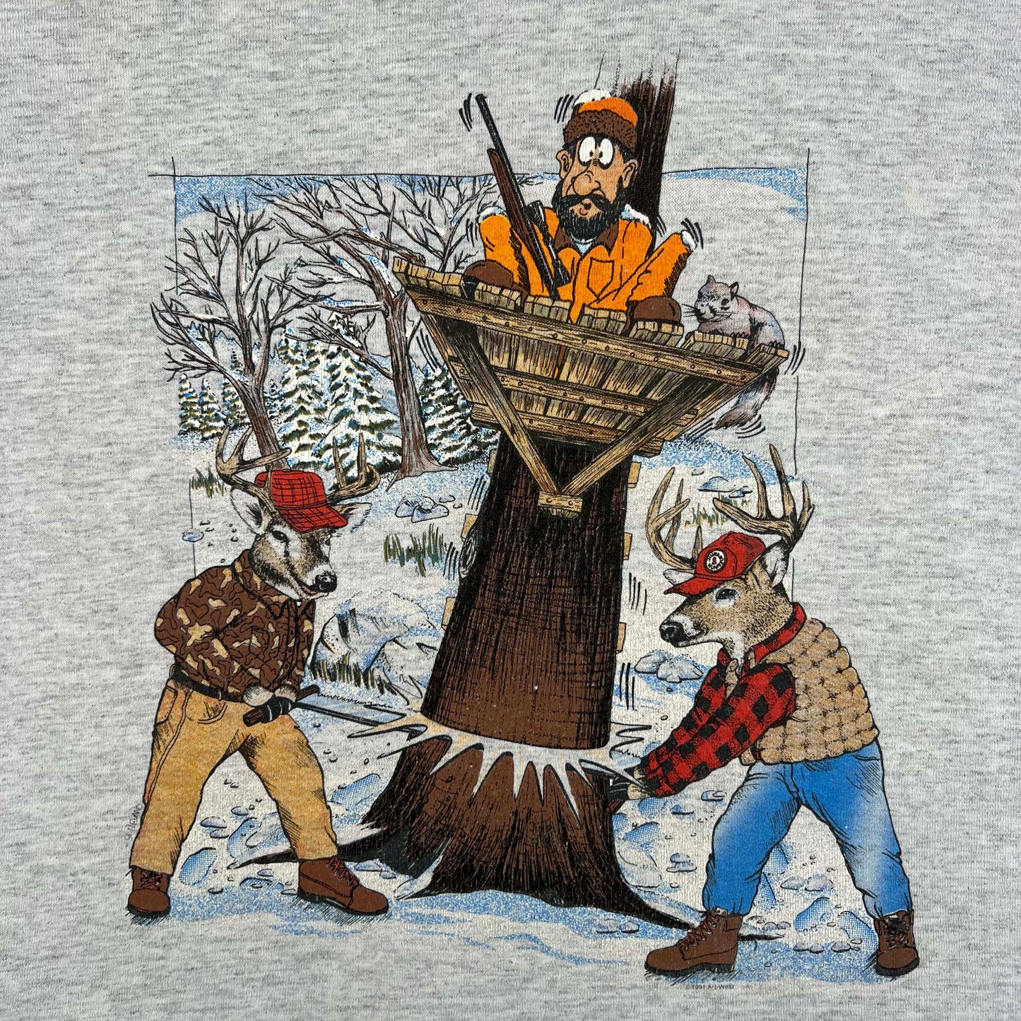 90s Undercover Deer Hunting Tee- XL