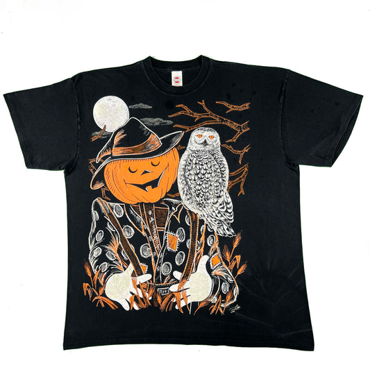 90s Giant Cool Guy Jack O' Lantern Halloween Tee