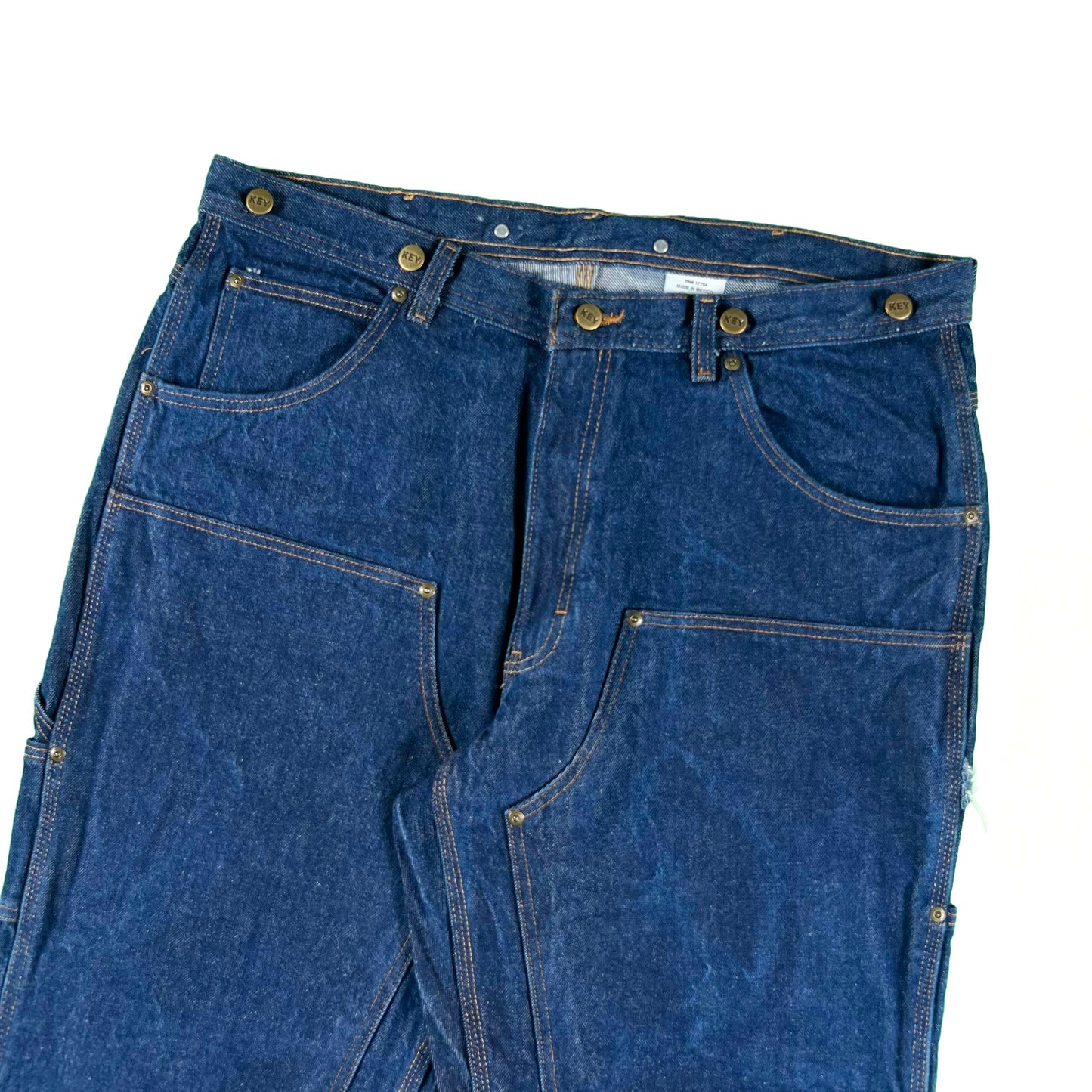 Key Dark Wash Double Knee Denim- 38x32