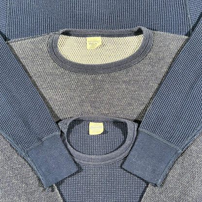 Vintage Navy Waffle Knit Thermal- SELECT SIZE