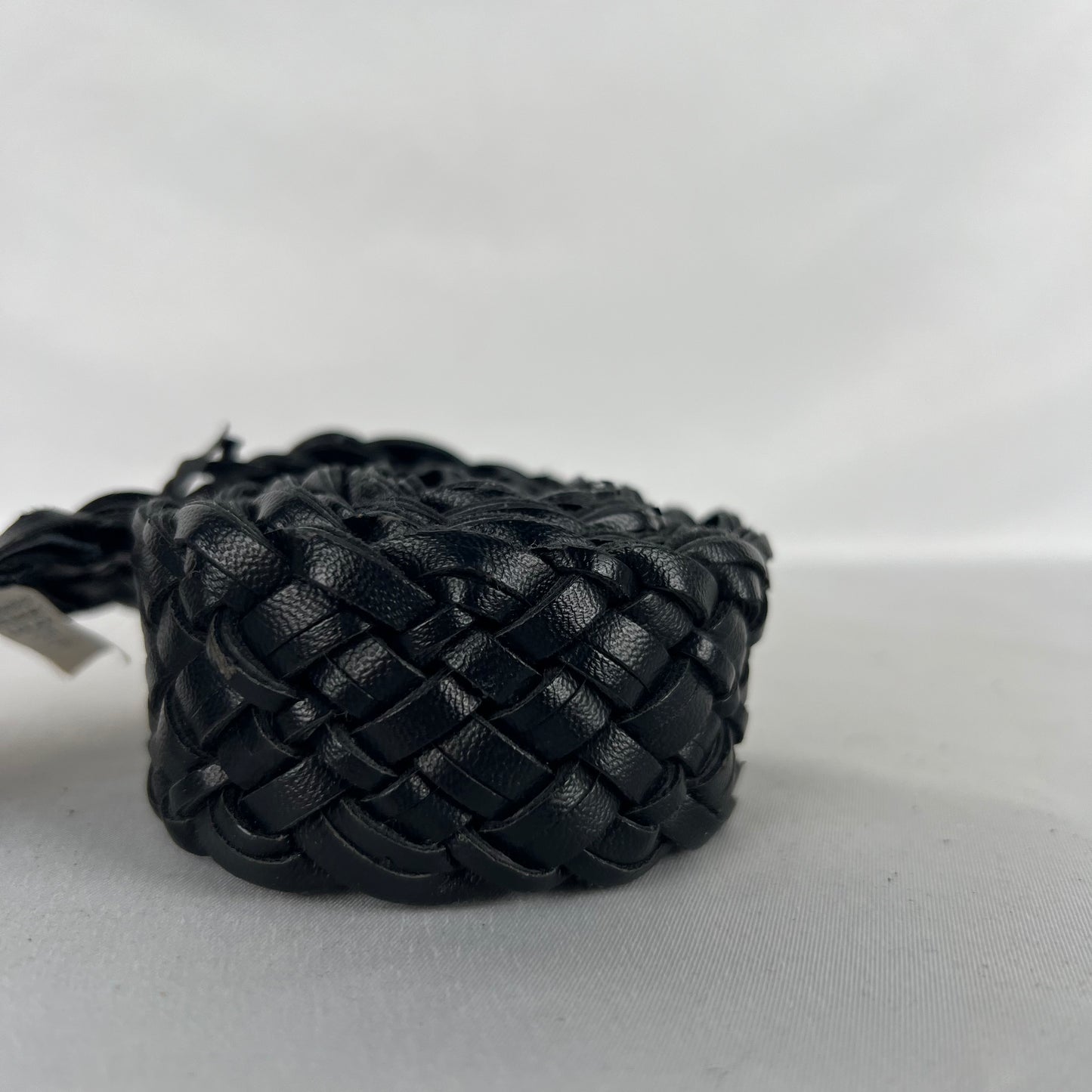 Old Navy Black Braided Leather Belt- 26"-30"