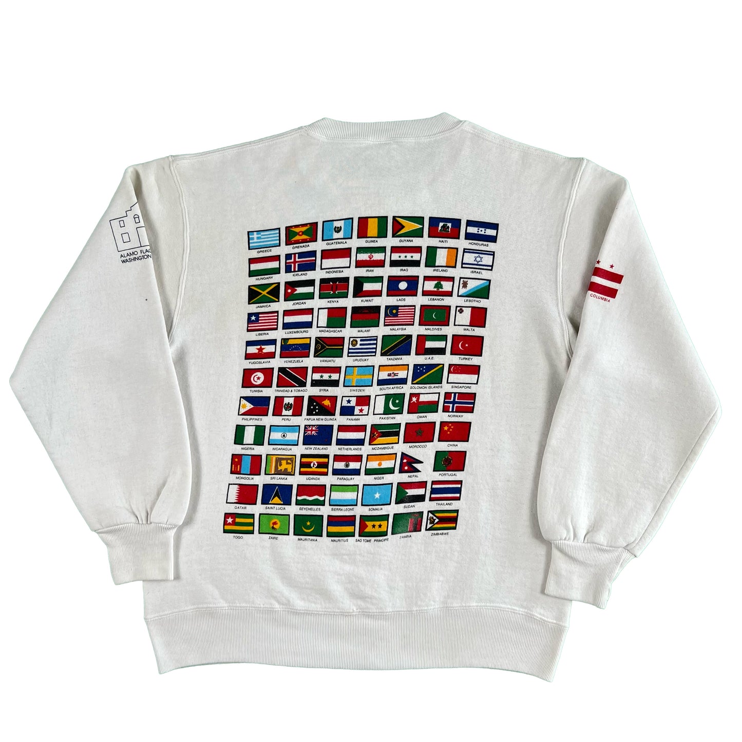 90s Washington D.C. World Flag Sweatshirt- M