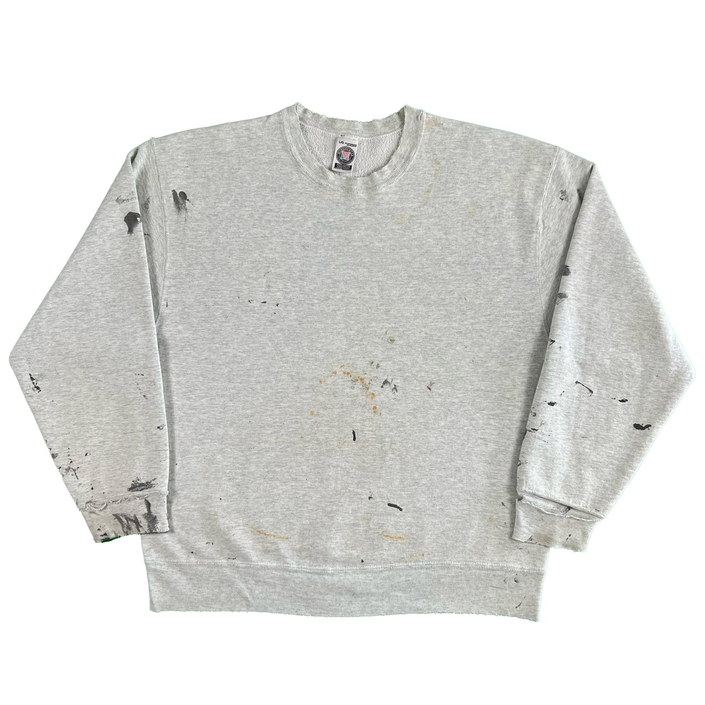 90s Grey Painter's Sweatshirt- L