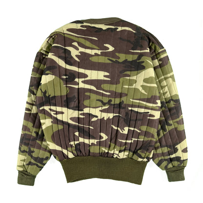 70s Quilted Camo Sweatshirt- M