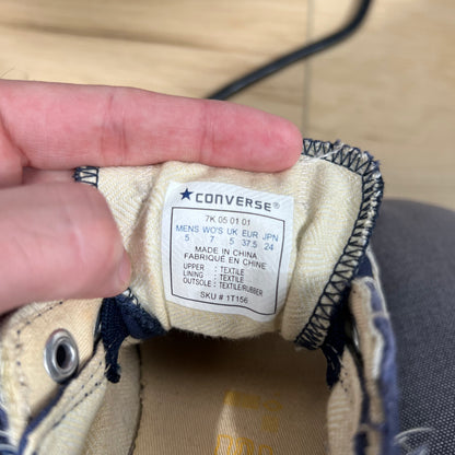 Faded Navy Blue Slip On Converse- M's 5, W's 6.5