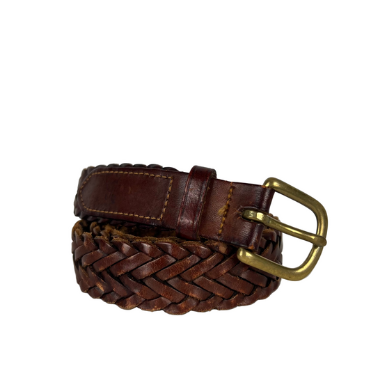 00s L.L. Bean Braided Leather Belt- 40"-42"