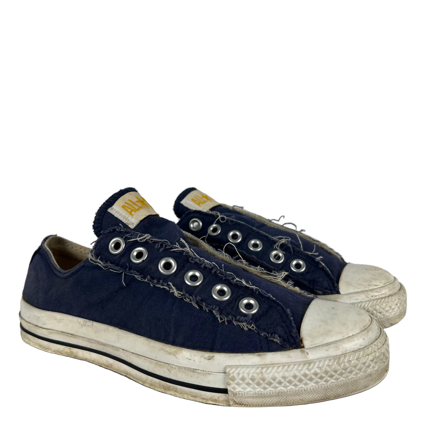 Faded Navy Blue Slip On Converse- M's 5, W's 6.5