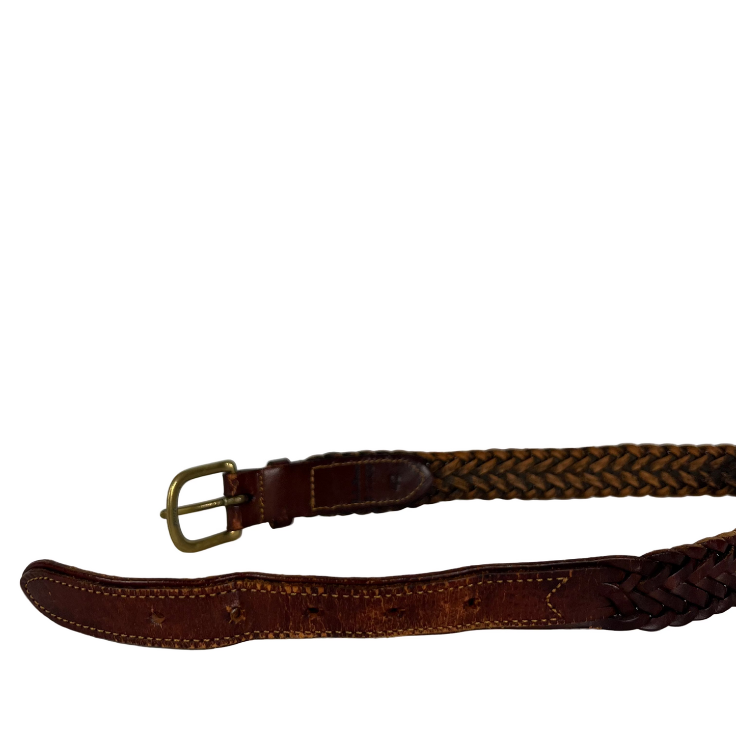 00s L.L. Bean Braided Leather Belt- 40"-42"
