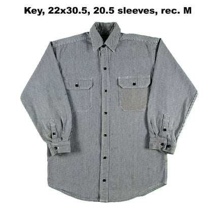 Vintage Hickory Stripe Button Up Work Shirts- SELECT SHIRT