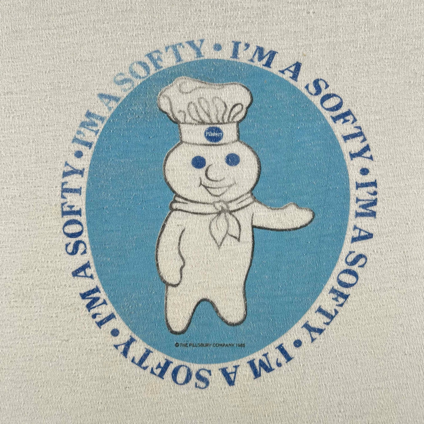 80s Pillsbury 'l'm A Softy' Long Sleeve Baby Tee