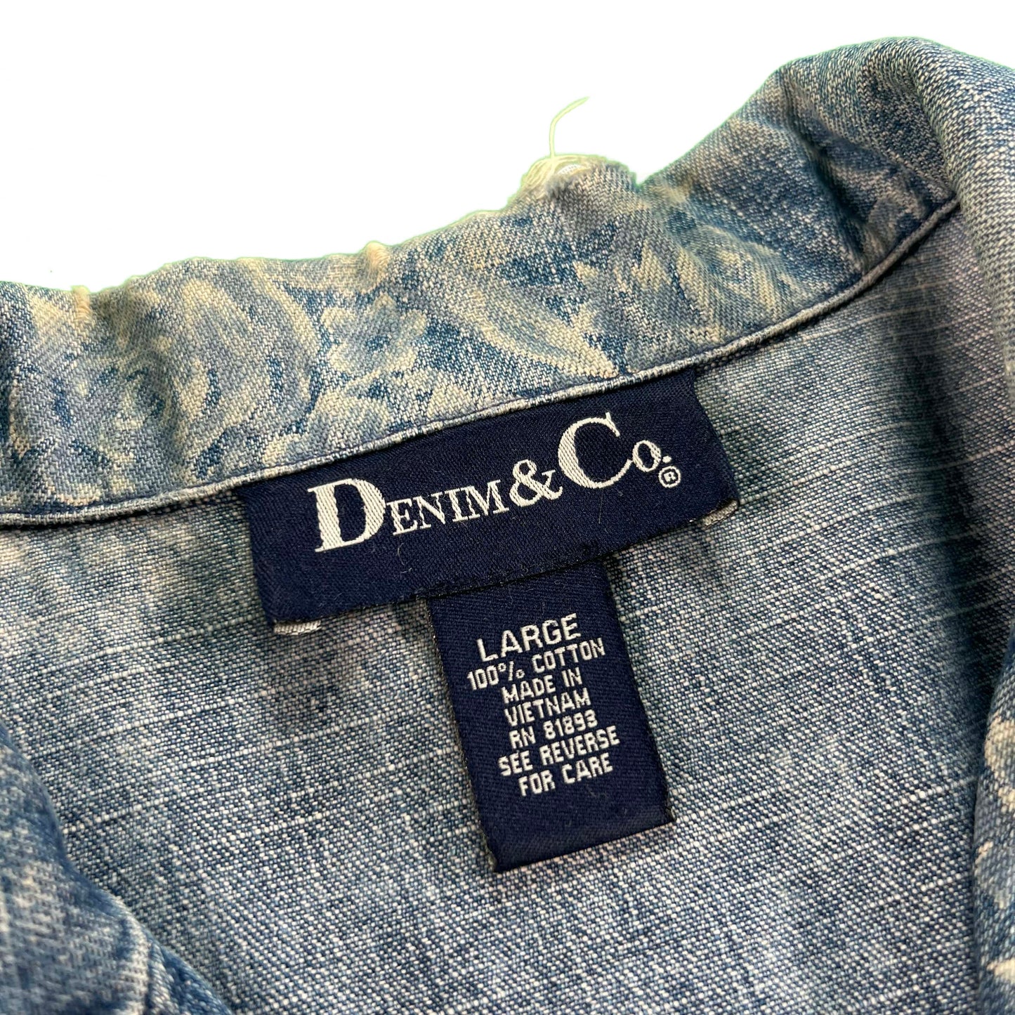 00s Floral Denim Jacket- M