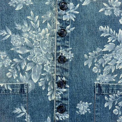 00s Floral Denim Jacket- M
