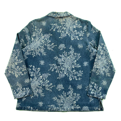 00s Floral Denim Jacket- M