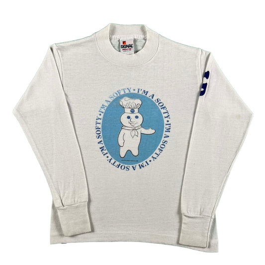 80s Pillsbury 'l'm A Softy' Long Sleeve Baby Tee
