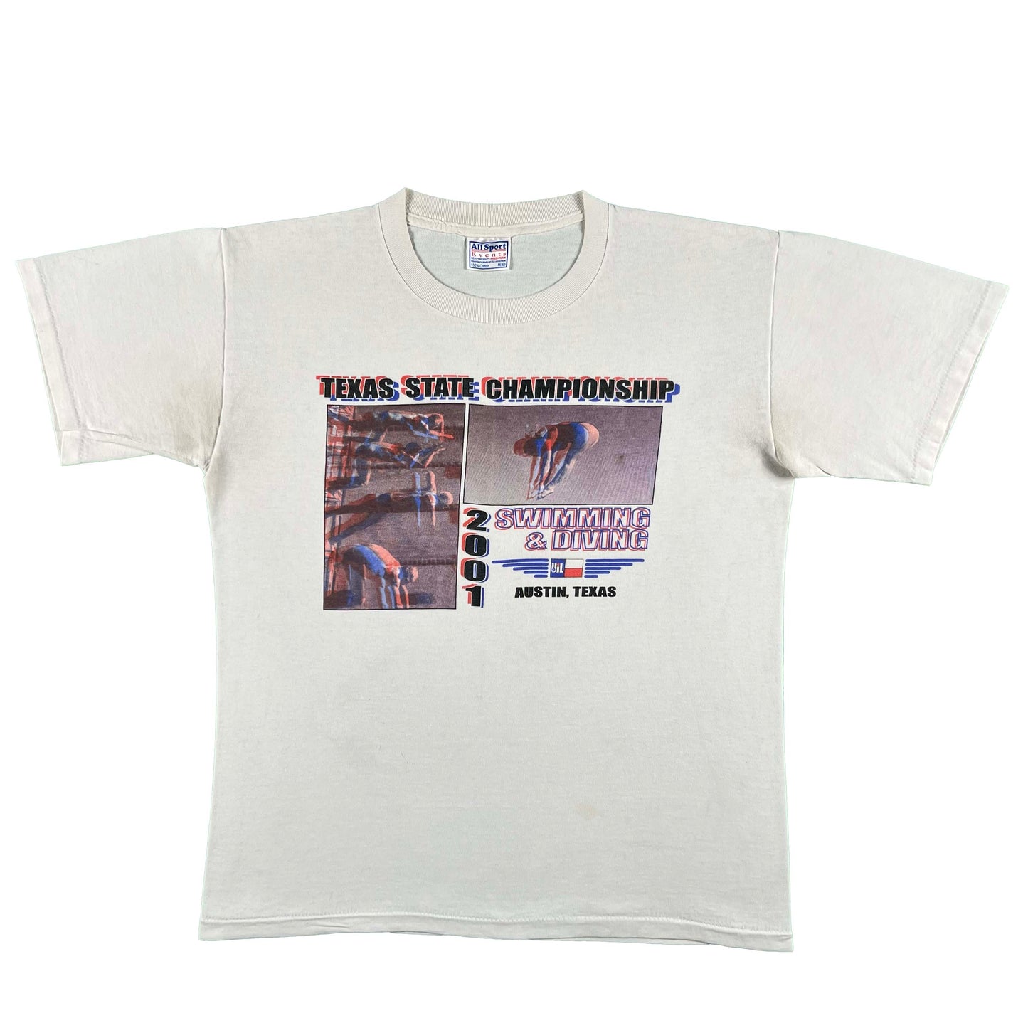 2001 Texas Swimming & Diving Champs Tee- M