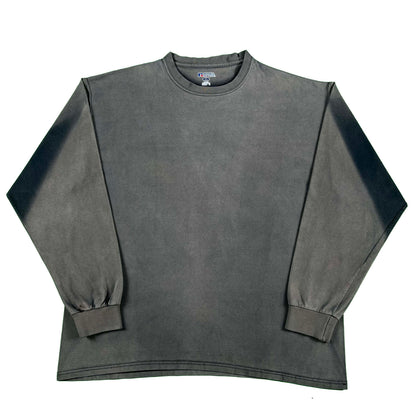Super Sun Faded Black Russell Long Sleeve Tee- XL