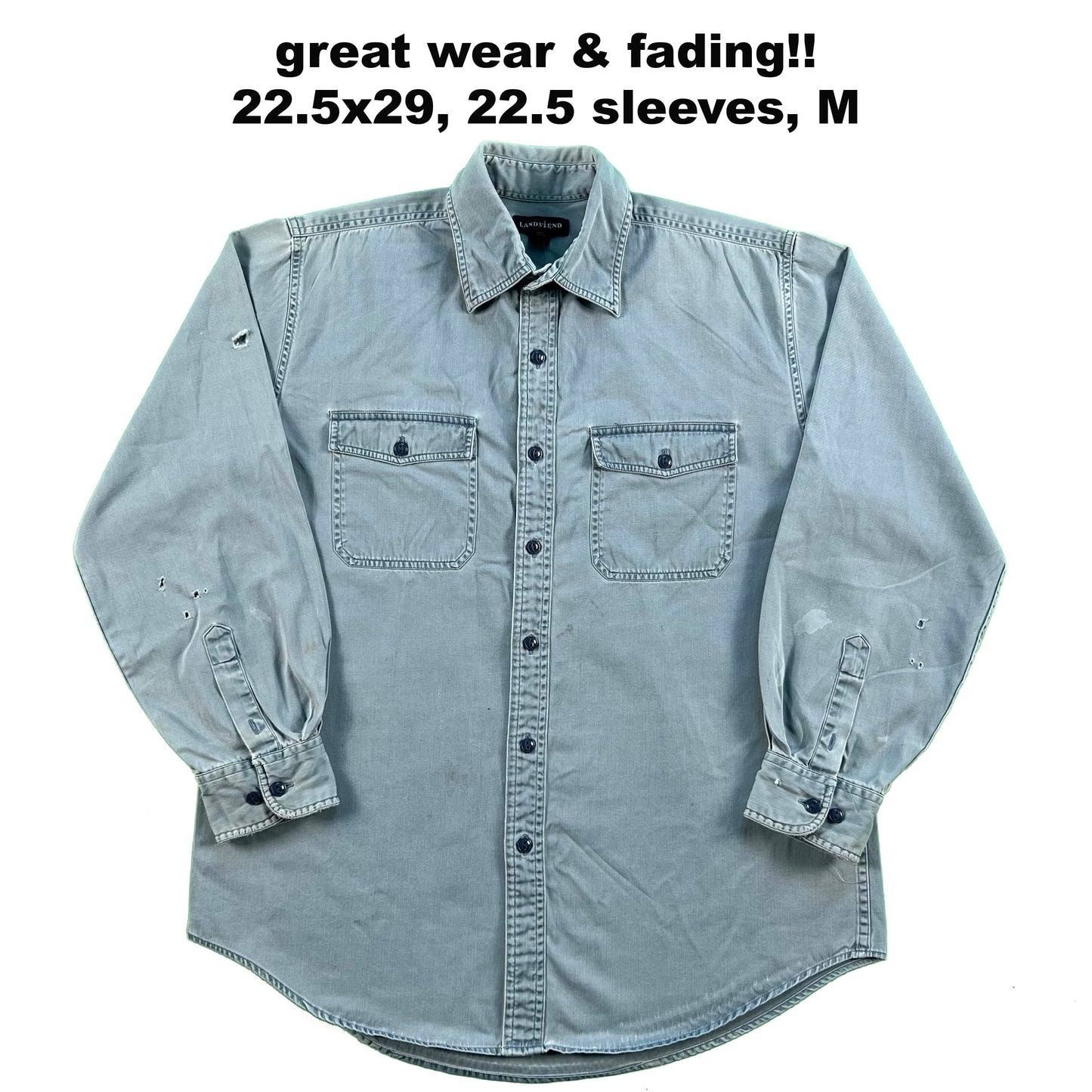 Vintage Lands' End 100% Cotton Button Up Shirts- SELECT SHIRT
