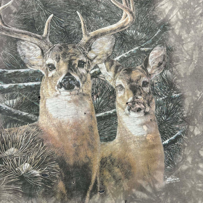 00s Super Sun Faded Deer Long Sleeve Tee- 3XL