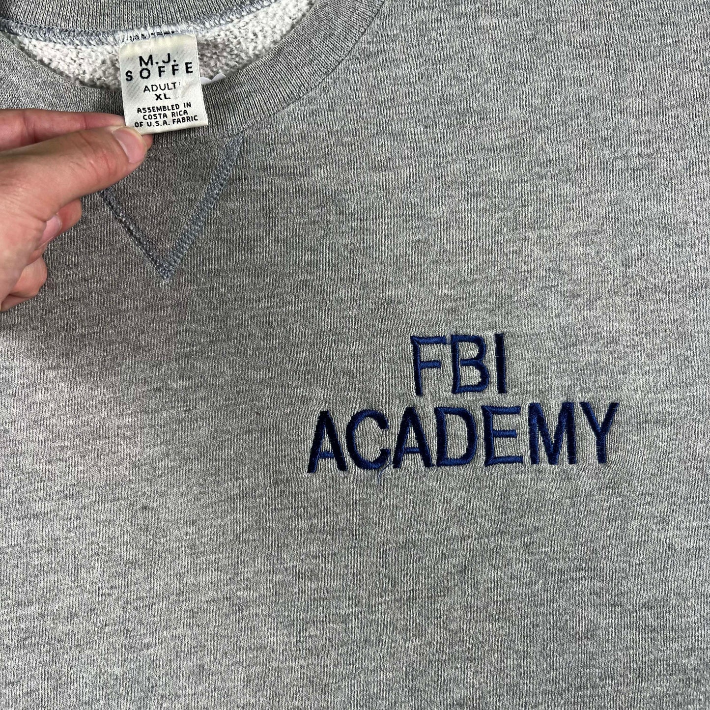 90s Grey FBI Academy Sweatshirts- SELECT SWEAT