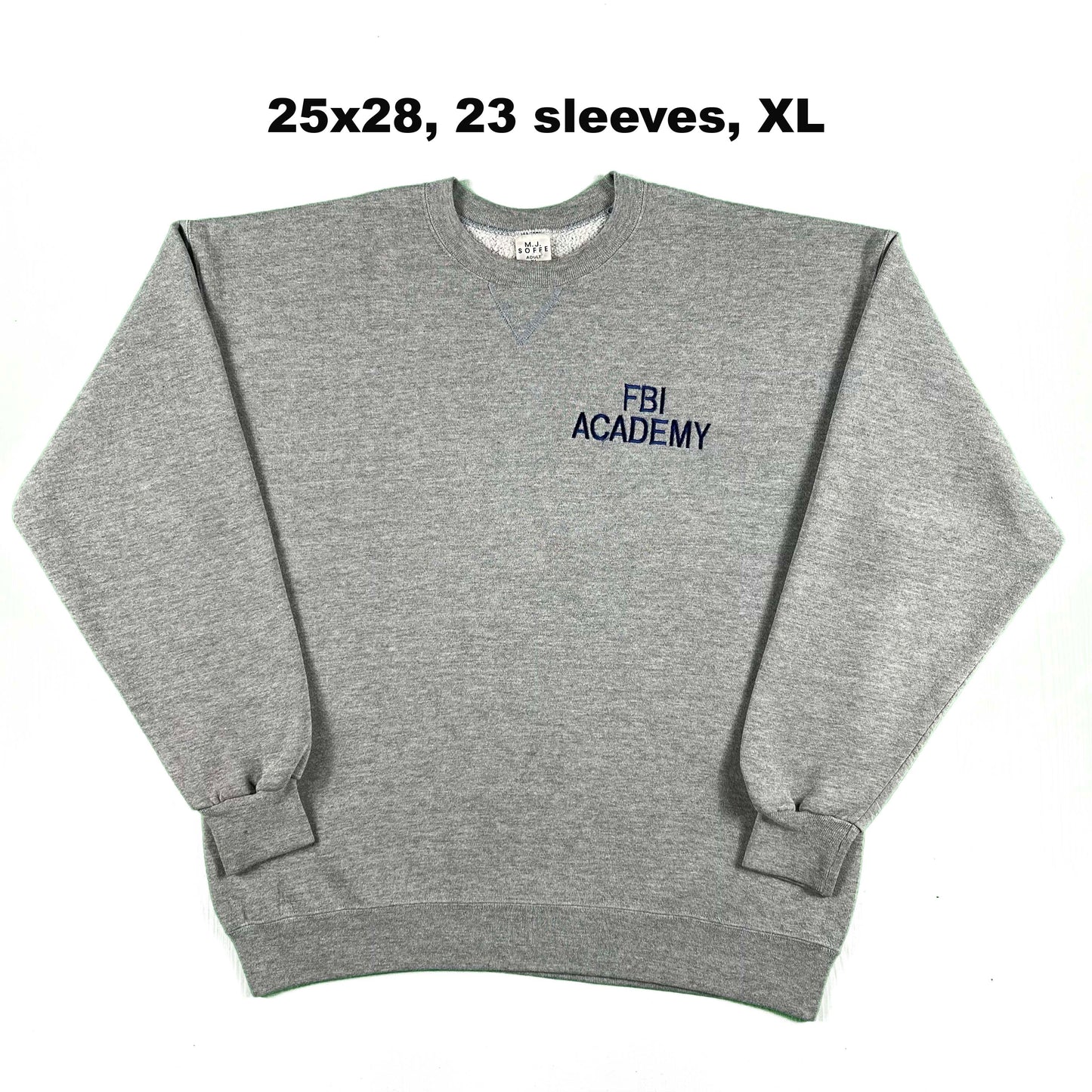 90s Grey FBI Academy Sweatshirts- SELECT SWEAT