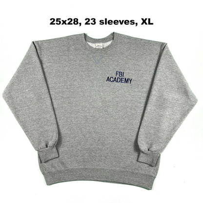 90s Grey FBI Academy Sweatshirts- SELECT SWEAT