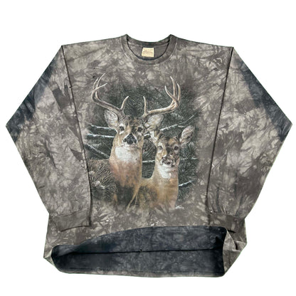 00s Super Sun Faded Deer Long Sleeve Tee- 3XL