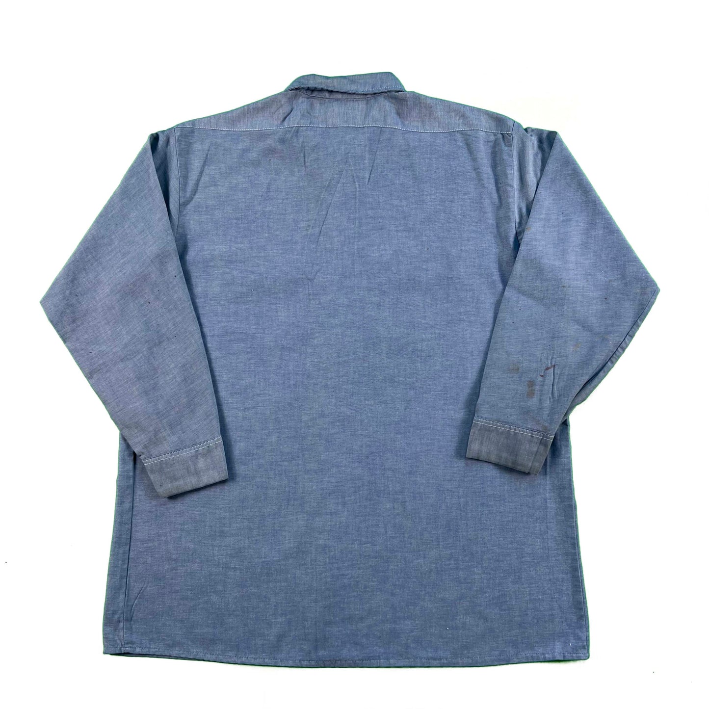 80s Dickies Straight Hem Chambray Shirt- XL