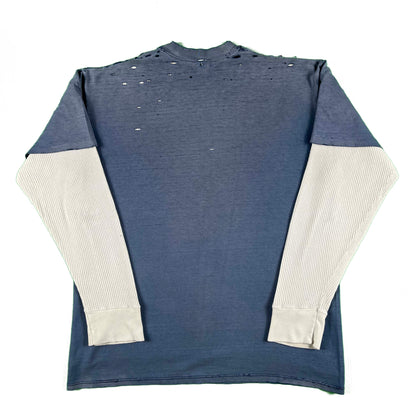 80s Thrashed Safety Pin Spa Tee & Waffle Knit Thermal- XL