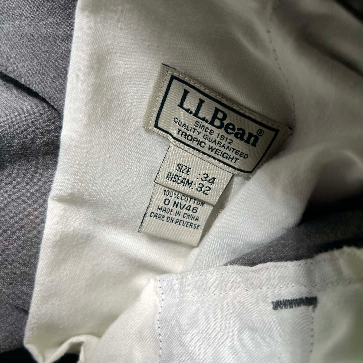 L.L. Bean Faded Grey/Black Cargo Pants- 31x30