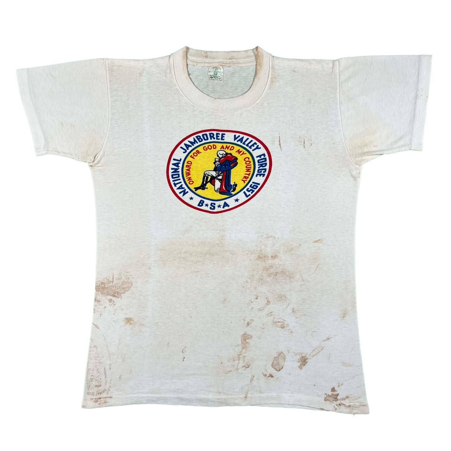 50s Valley Forge 1957 BSA National Jamboree Tee- M