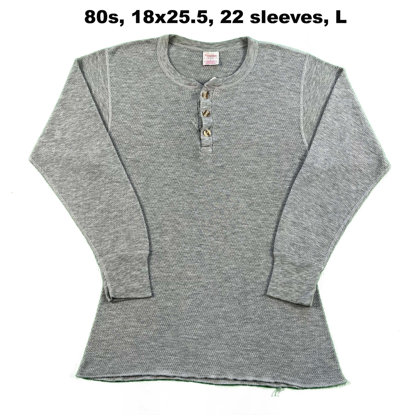 Vintage Grey Waffle Knit Thermals- SELECT SHIRT