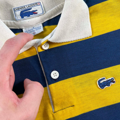 80s Sheer Lacoste Long Sleeve Polo- XXS